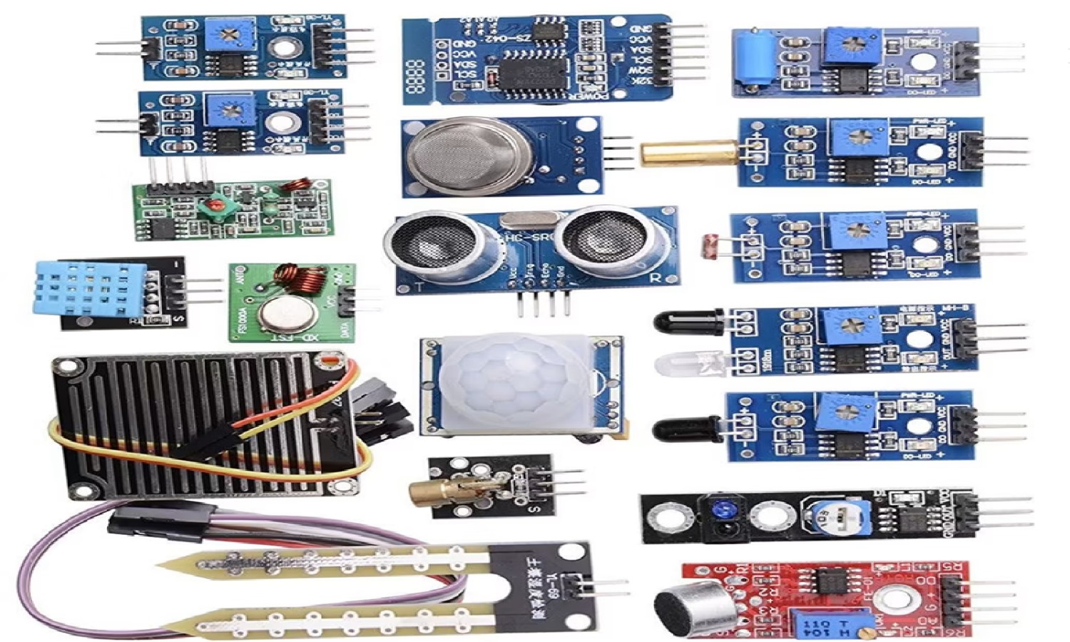 16in1 Sensor Modules Kit compatible with Arduino Uno R3, Mega 2560, Raspberry Pi, BBC Microbit with Box